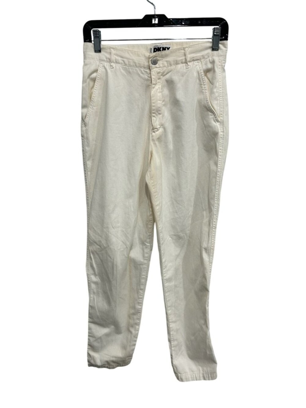 DKNY Jeans Relaxed Fit Cream Chino Pants Size 12 Minimalist CleanGirl